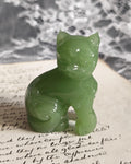 Vintage Franklin Mint Ch’ing Dynasty Cat | Curio Cabinet Cats Green Glass