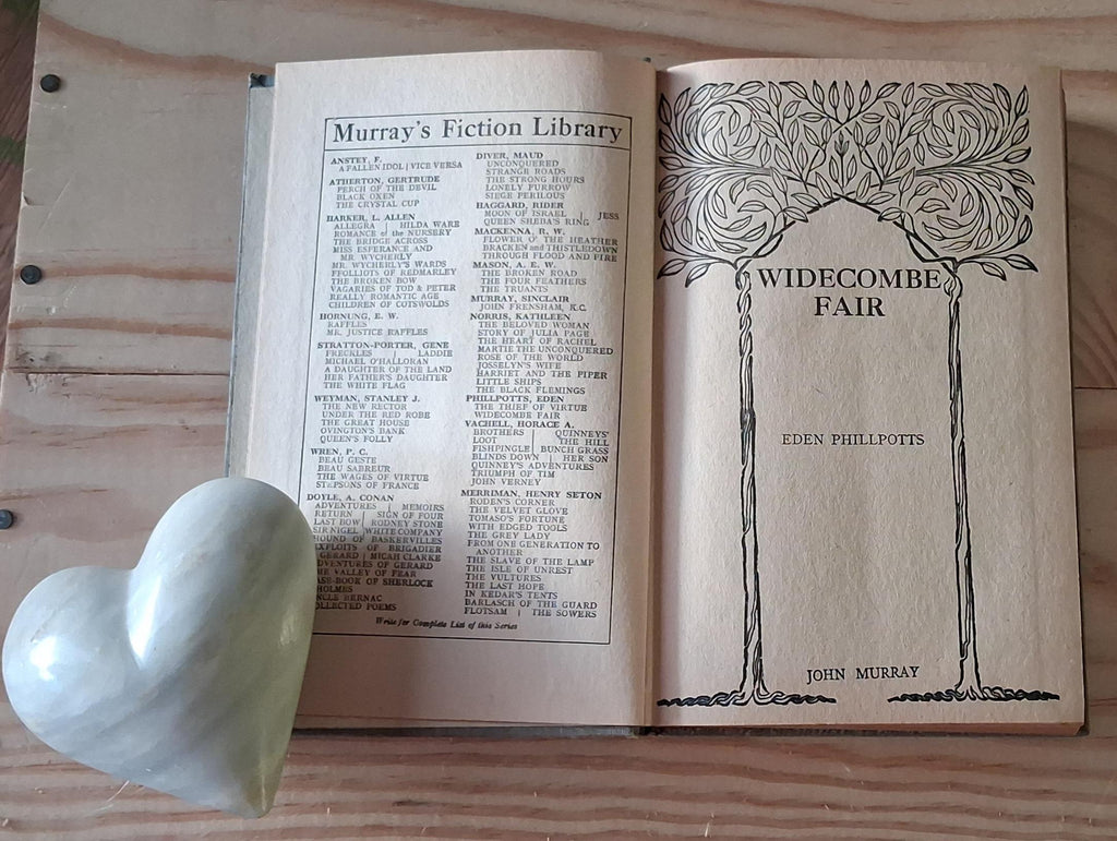 Widecombe Fair by Eden Phillpotts: Art Nouveau Cloth Edition (1932 Inscription)