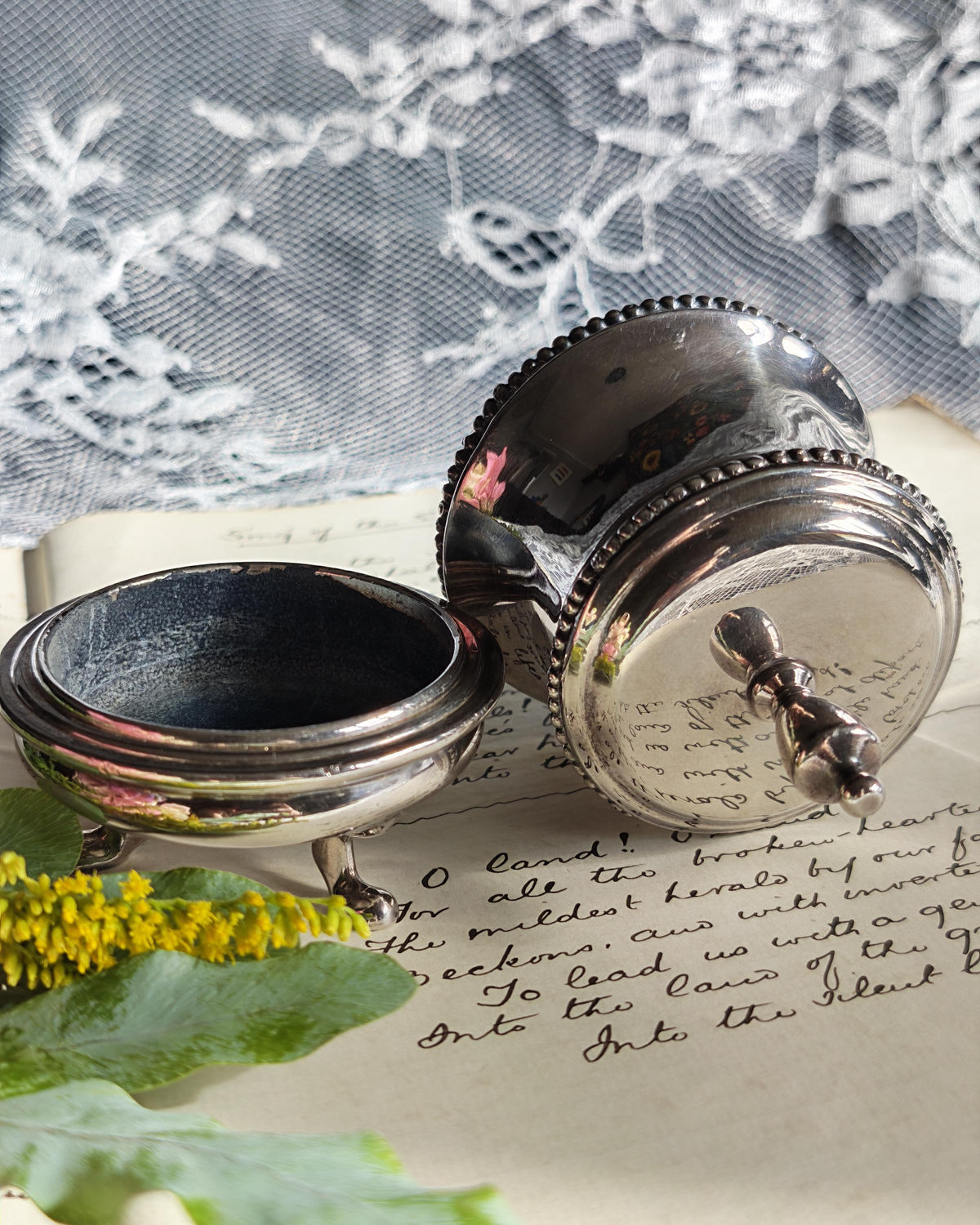 Vintage Ronson Varaflame Empire Hidden Table Lighter | Silver Plate 1960s USA