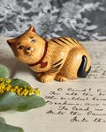 Vintage Franklin Mint Chalkware Cat Curio Cabinet Cats Figurine 1986