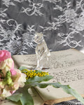 Vintage Franklin Mint Crystal Clear Cat | Curio Cabinet Cats Glass Figurine