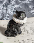 Franklin Mint Porcelain Lace Cat | Curio Cabinet Cats Vintage Figurine Rare