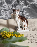 Vintage Franklin Mint German Style Cat 1988 | Curio Cabinet Cats Figurine