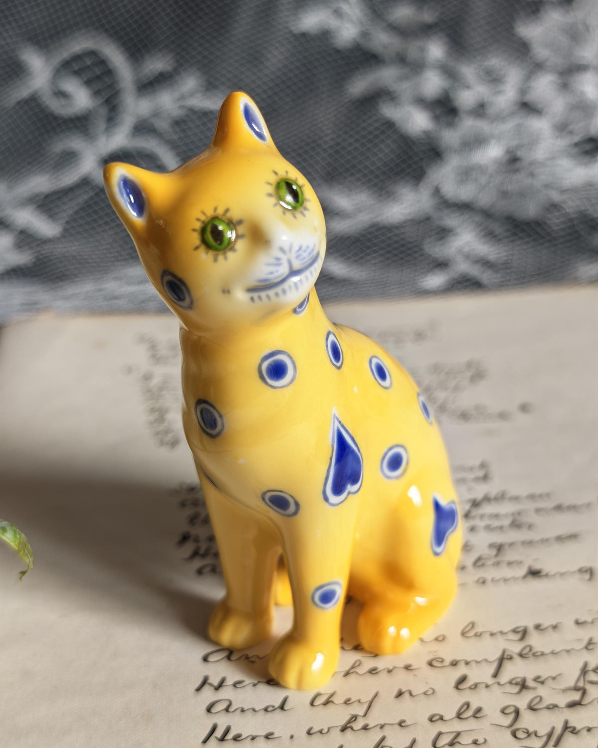 Rare Franklin Mint Gallé Cat | Curio Cabinet Cats Series 3 c1990