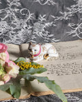 Vintage Franklin Mint Satsuma Cat Curio Cabinet Cats Porcelain Figurine 1986