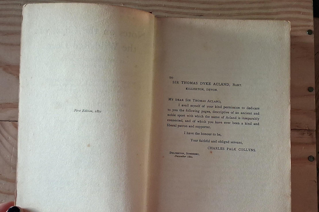 Notes on the Chase of the Wild Red Deer by Charles Palk Collyns- published 1907