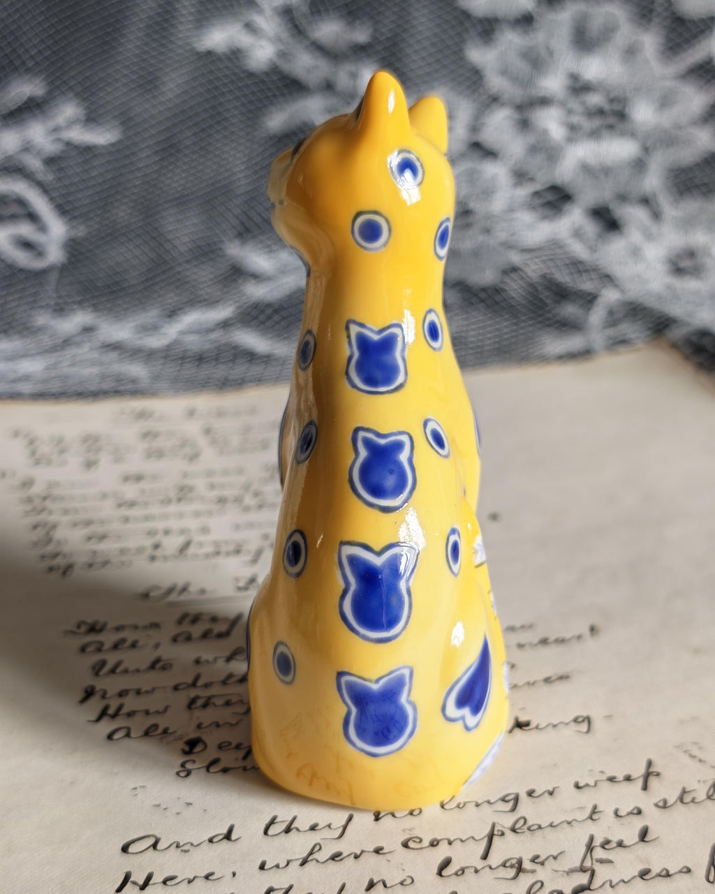 Rare Franklin Mint Gallé Cat | Curio Cabinet Cats Series 3 c1990