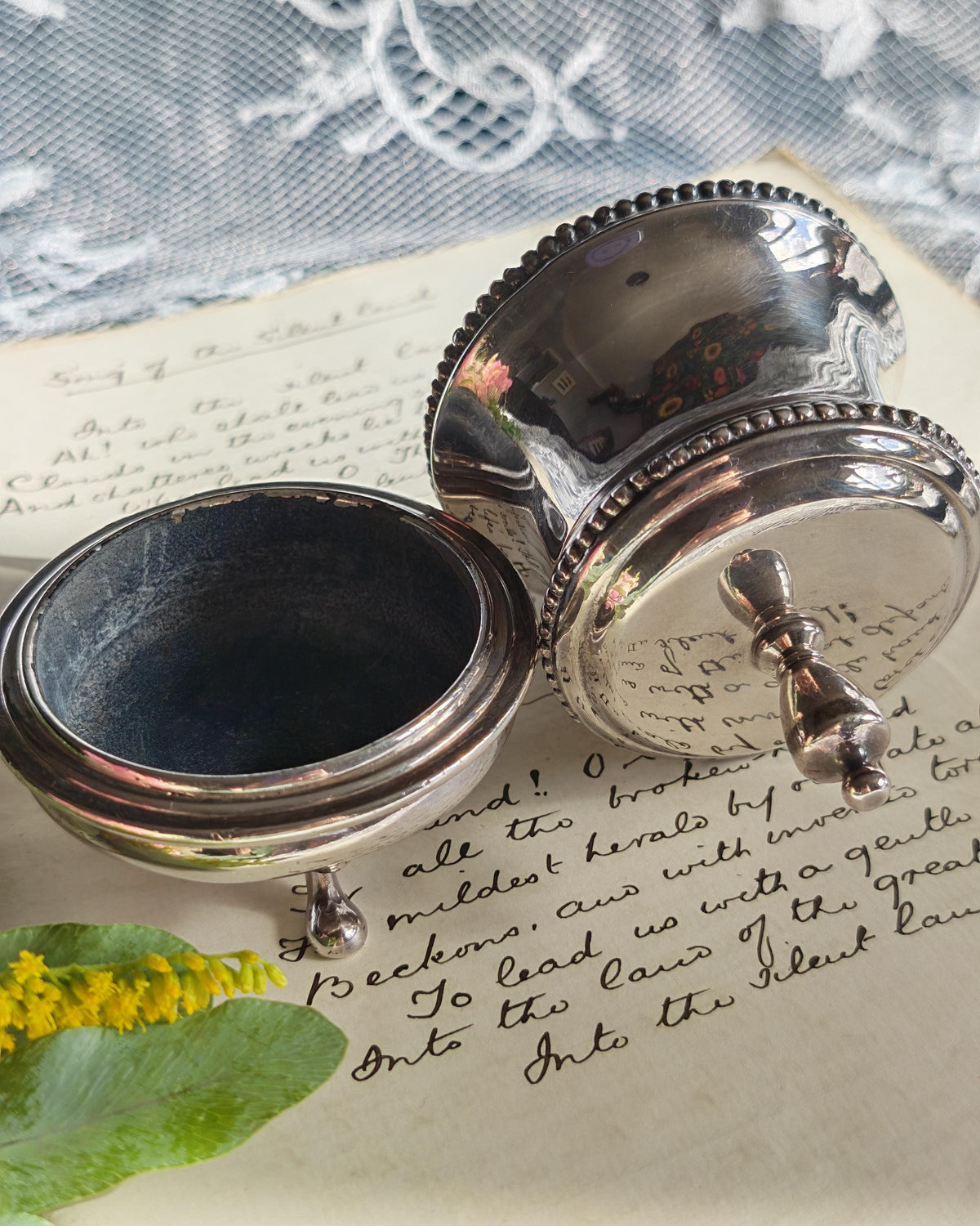 Vintage Ronson Varaflame Empire Hidden Table Lighter | Silver Plate 1960s USA